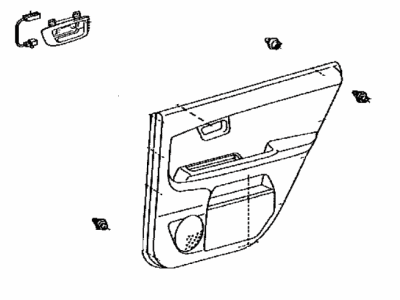 Lexus 67640-48250-B2 Board Sub-Assy, Rear Door Trim, LH