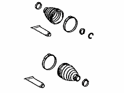 Lexus 04429-48030 Boot Kit, Rear Drive Shaft, In & Outboard Joint