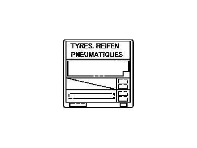 Lexus 42661-48242 Label, Tire Pressure Information