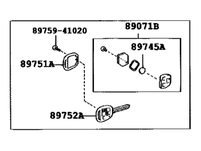 Lexus 89070-48840 Door Control Transmitter Assembly