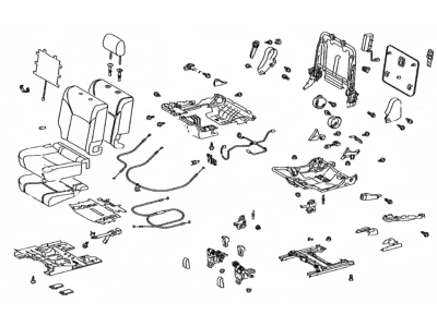 Lexus 71300-6AG90-D2 Seat Assy, Rear RH