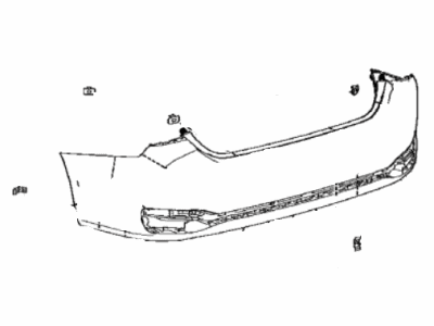 Lexus 52159-33978 Rear Bumper Cover, W/R