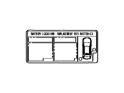 Lexus G9275-75020 Label, Battery Caution, No.1