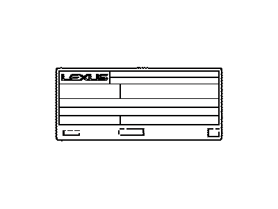 Lexus 11298-28740 Label, Emission Control Information