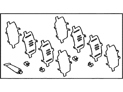 Lexus 04946-72010 Shim Kit, Anti Squeal(For Rear Disc Brake)