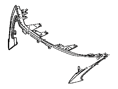 Lexus 53121-75020 Moulding, Radiator Grille