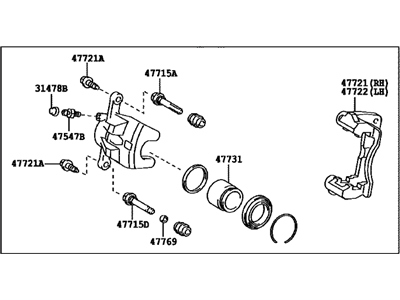 2012 Lexus HS250h Brake Caliper - 47730-12A70