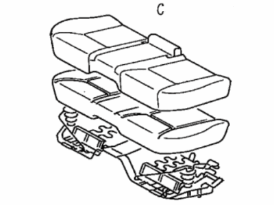 Lexus 71460-50440-B0 Cushion Assy, Rear Seat (For Bench Type)