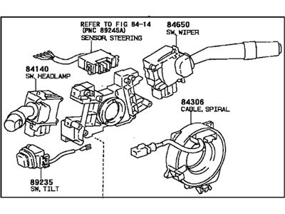 Lexus LS400 Headlight Switch - 84310-50410