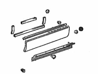 Lexus 75072-50031-D0 Moulding Sub-Assy, Front Door, Outside LH