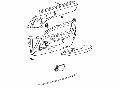 Lexus 67620-50260-G0 Board Sub-Assy, Front Door Trim, LH