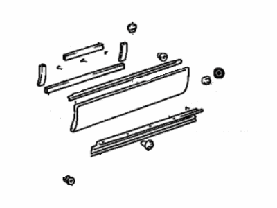 Lexus LS400 Door Moldings - 75071-50030-D0