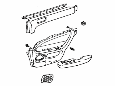 Lexus 67630-50310-B0 Board Sub-Assy, Rear Door Trim, RH