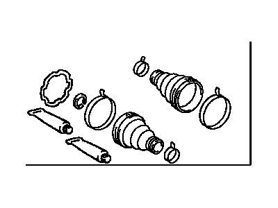 Lexus 04437-53040 Boot Kit, Rear Drive Shaft