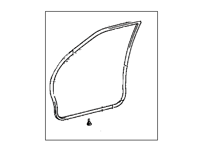 Lexus 67862-50020 Weatherstrip, Front Door, LH