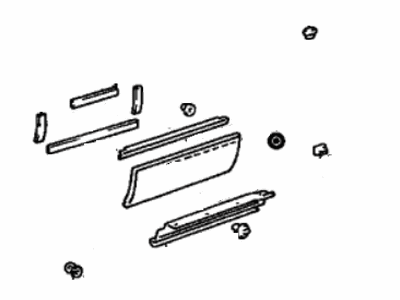 Lexus 75076-50030-H2 Moulding Sub-Assy, Rear Door, Outside LH