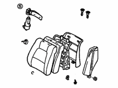 Lexus 71440-50870-A0 Back Assy, Front Seat, LH(For Separate Type)