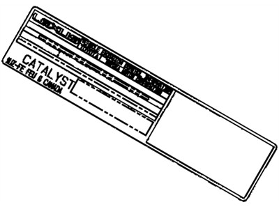 Lexus 11298-50101 Plate, Emission Control Information