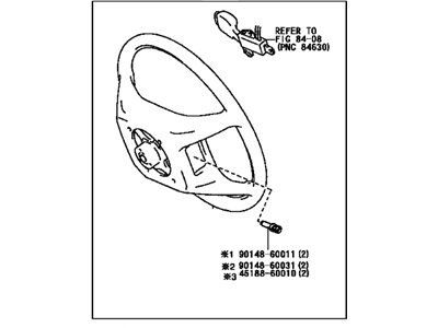 Lexus 45100-50080-E0 Steering Wheel Assembly