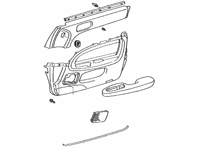 Lexus 67610-50190-C0 Board Sub-Assy, Front Door Trim, RH