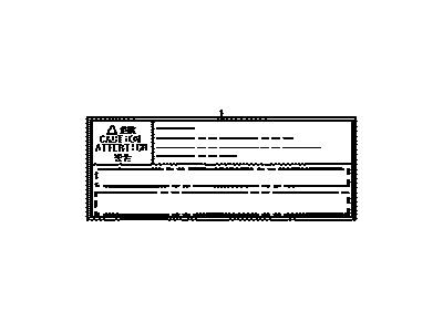 Lexus 47997-60010 Label, ACCUMULATOR Caution