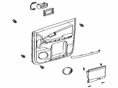 Lexus 67620-0E010-A2 Board Sub-Assy, Front Door Trim, LH