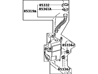 Lexus 85315-0E010 Jar Assy, Windshield Washer