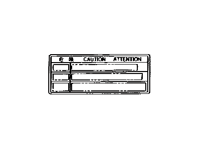 Lexus 88723-0A050 Label, Caution