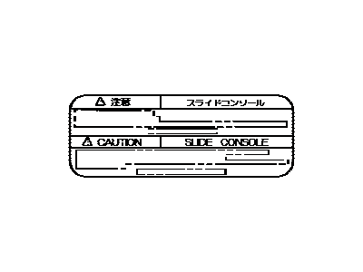 Lexus 58879-0E010 Label, Console Door Lock Caution