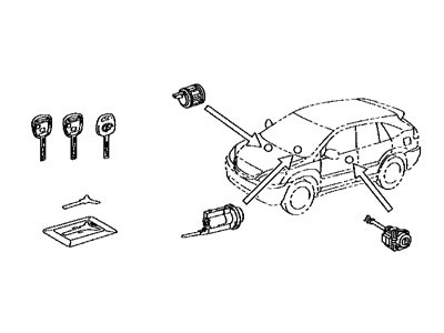 2008 Lexus RX350 Door Lock Cylinder - 69005-0E011