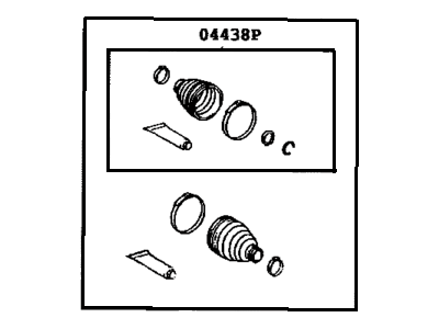 Lexus 04437-08011 Boot Kit, Rear Drive Shaft, In & Outboard Joint