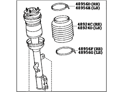 2006 Lexus RX330 Air Suspension Spring - 48010-48050