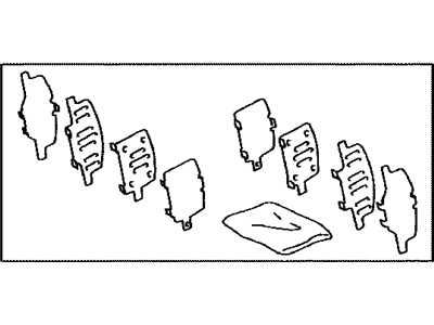 Lexus 04946-0E010 Shim Kit, Anti Squeal(For Rear Disc Brake)