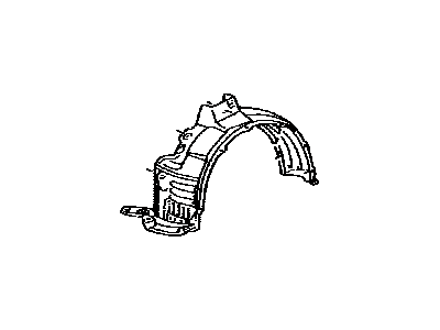 Lexus 53806-0E160 Shield Sub-Assembly, Fender