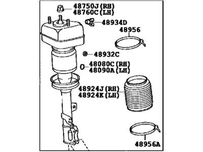 Lexus RX350 Air Suspension Spring - 48090-48031