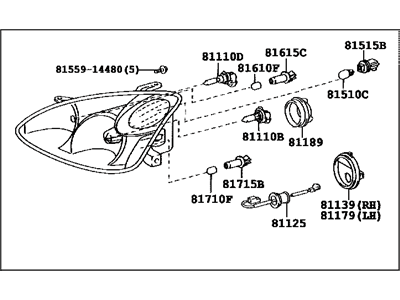 Lexus RX330 Headlight - 81110-0E020