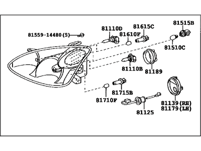 Lexus 81110-0E031 Headlamp Assembly, Right