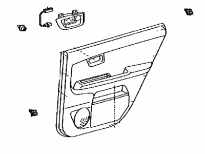 Lexus 67640-0E010-A2 Board Sub-Assy, Rear Door Trim, LH