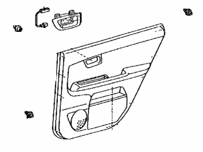 Lexus 67630-0E010-A2 Board Sub-Assy, Rear Door Trim, RH