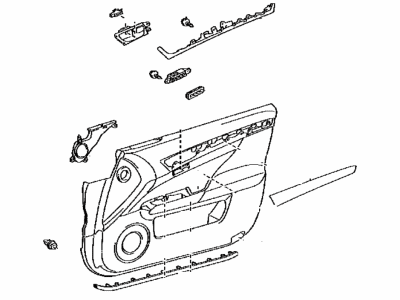 Lexus 67610-30P70-43 Panel Assembly, Door Tri