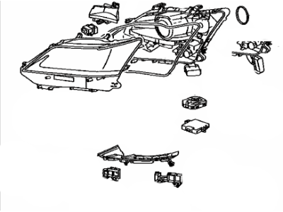 Lexus 81185-30G20 Headlamp Unit With Gas, Left