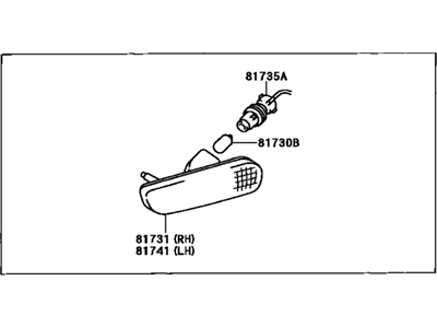 Lexus RX300 Side Marker Light - 81740-48010