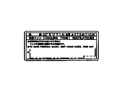 Lexus 88723-20081 Label,Caution