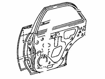 Lexus 67004-48020 Panel Sub-Assy, Rear Door, LH