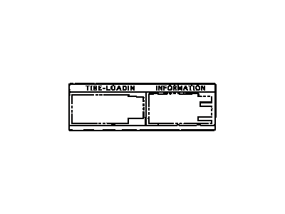 Lexus 42661-48020 Label, Tire Pressure Information