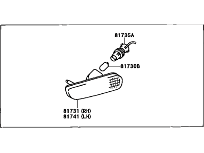 Lexus 81730-48010 Lamp Assy, Side Turn Signal, RH