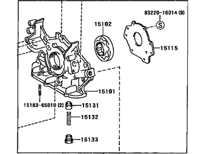 2002 Lexus RX300 Oil Pump - 15100-0A020