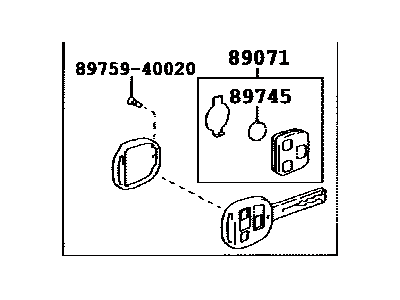 Lexus 89070-48060 Door Control Transmitter (Cut Key)