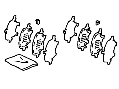 Lexus 04945-48040 Shim Kit, Anti Squeal, Front