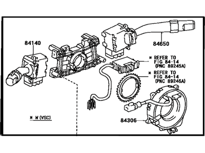 Lexus RX300 Headlight Switch - 84310-48080